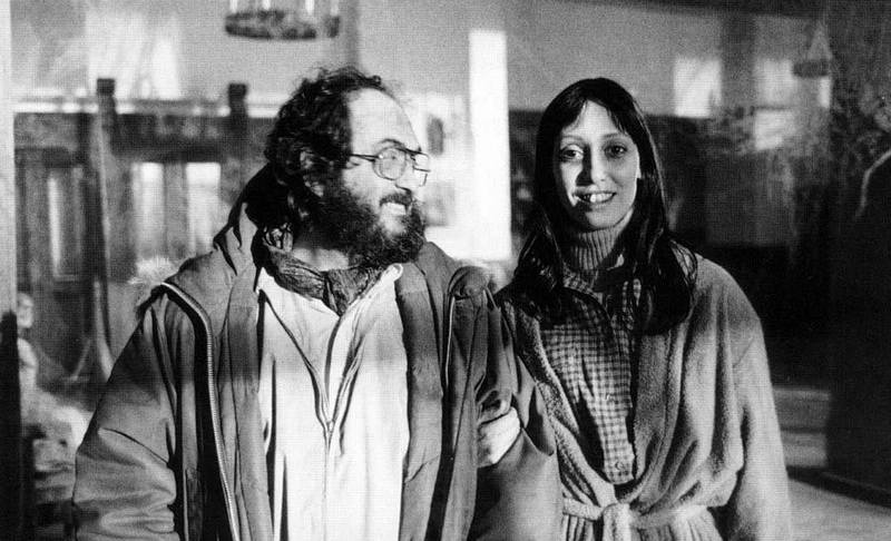Стэнли Кубрик и Шелли Дювалл на съемках фильма "Сияние", 1979 год