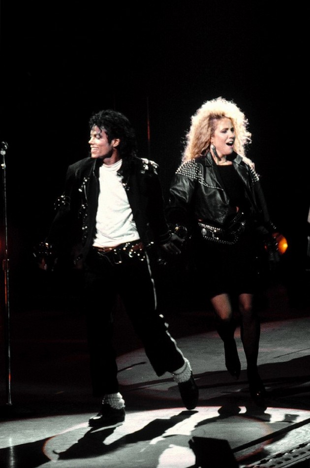 Шерил Кроу и Майкл Джексон во время промотура «Bad»