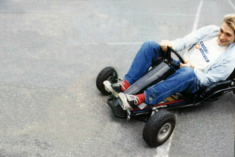 Курт Кобейн на картинге, 1993 год