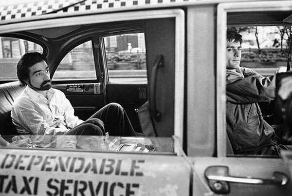 Мартин Скорсезе и Роберт Де Ниро на съемках фильма "Таксист", 1975 год