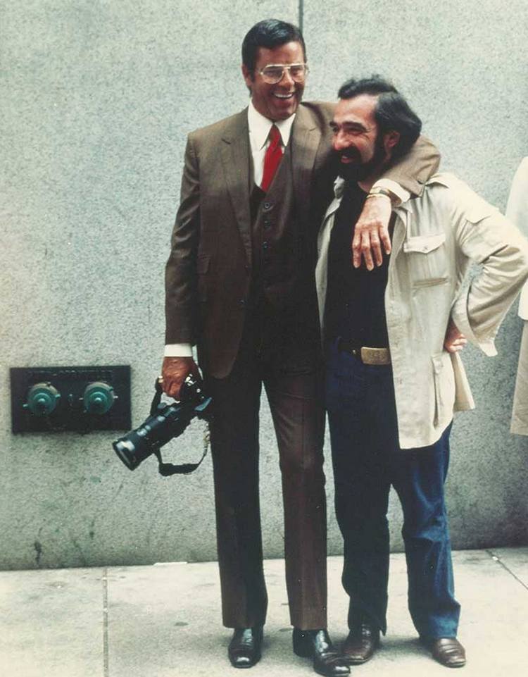 Джерри Льюис и Мартин Скорсезе на съемках фильма "Король комедии", 1982 год