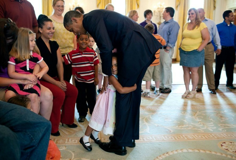 Барак Обама и дети