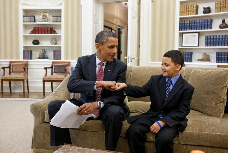 Барак Обама и дети