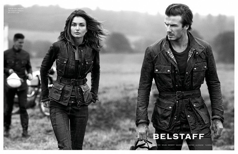Дэвид Бекхэм и Андреа Диакону в рекламной кампании Belstaff S/S 2014