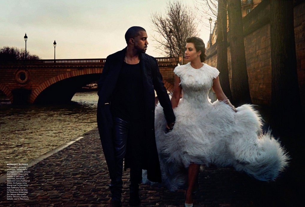 Ким Кардашиан и Канье Уэст для Vogue US, апрель 2014