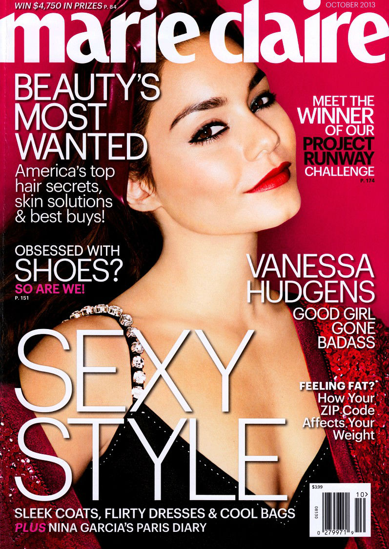 Ванесса Хадженс для журнала Marie Claire USA, октябрь 2013