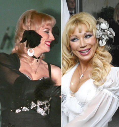 Маша Распутина в 1994 году и 2008 году