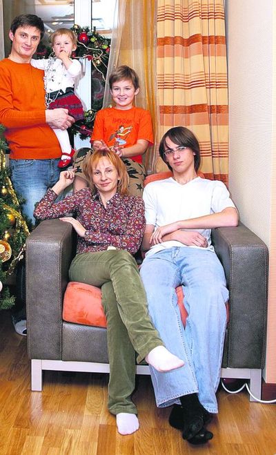 Игорь Кондратюк с семьей