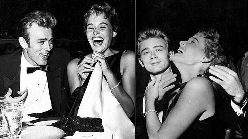Джеймс Дин и Урсула Андресс в ночном клубе Чиро, Лос-Анджелес, 1955 год