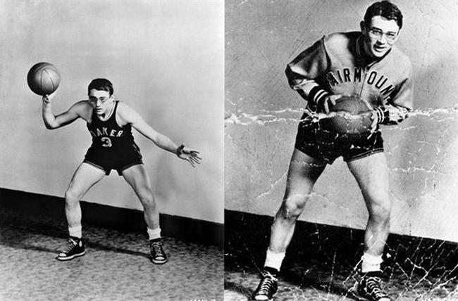 Джеймс Дин в то время когда он выступал за школьную баскетбольную команду, 1948 год