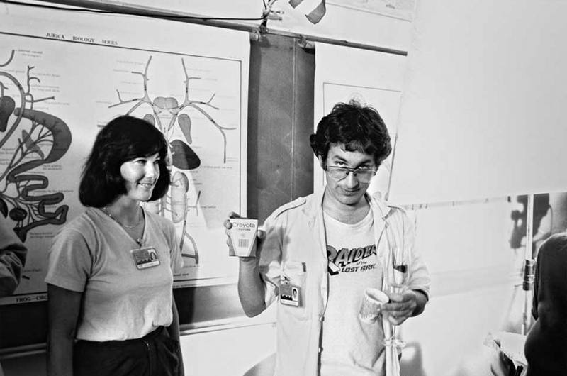 Продюсер Кэтлин Кеннеди и режиссер Стивен Спилберг на съемках фильма "Инопланетянин", 1981 год