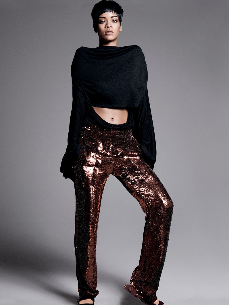 Рианна в фотосессии Дэвида Симса для Vogue US, март 2014