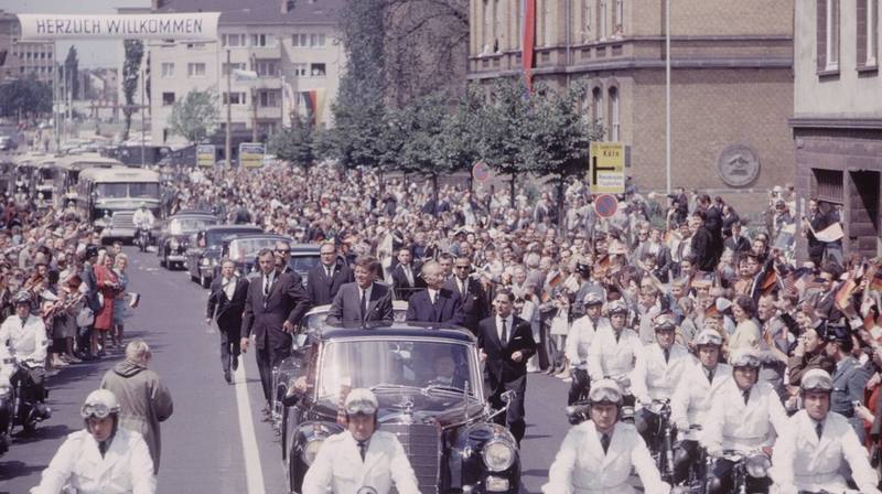 Джон Кеннеди во время визита в Берлин, 1963 год
