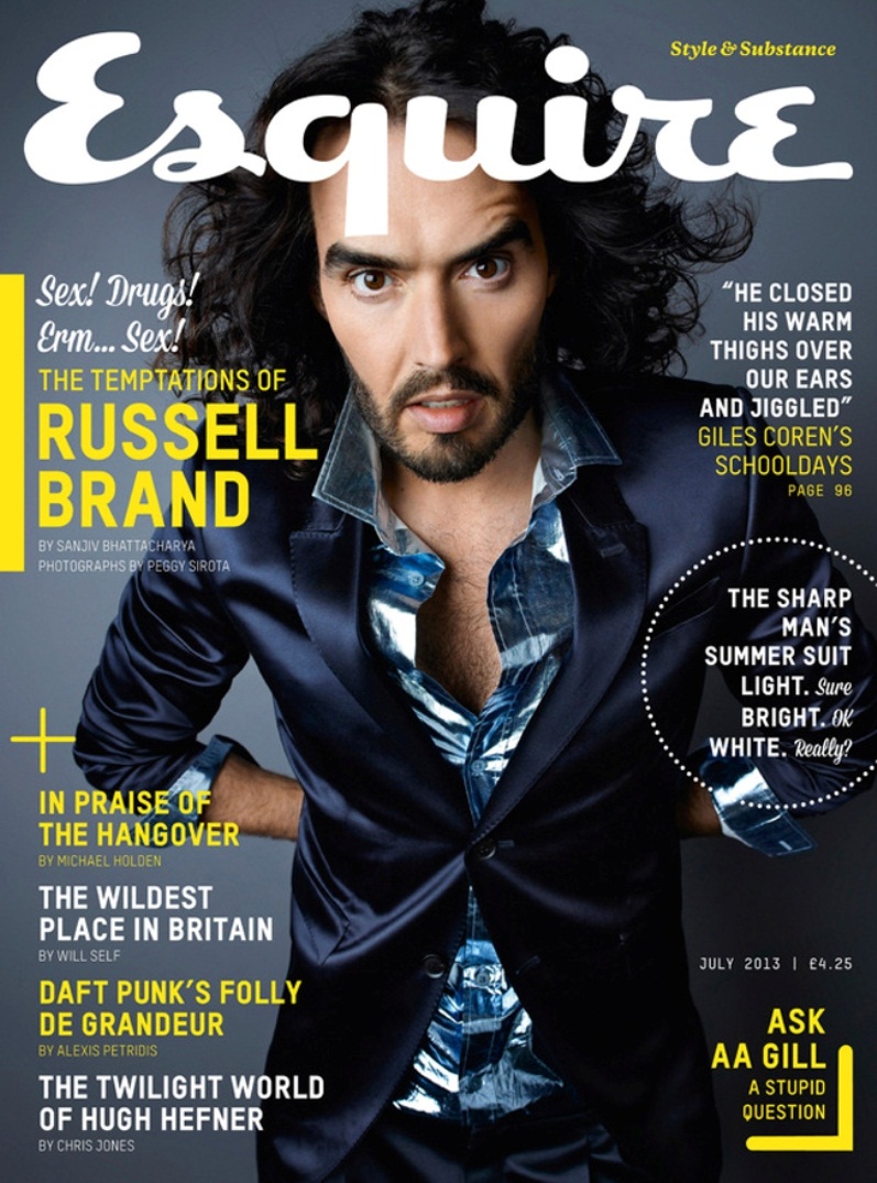 Рассел Брэнд в июльском номере журнала Esquire UK