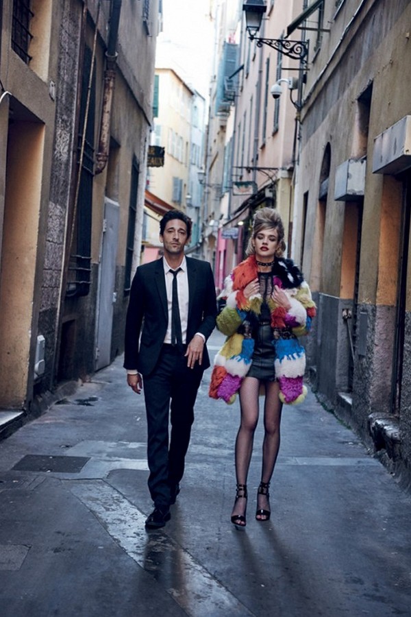Наталья Водянова и Эдриен Броуди для Vogue US, июль 2015
