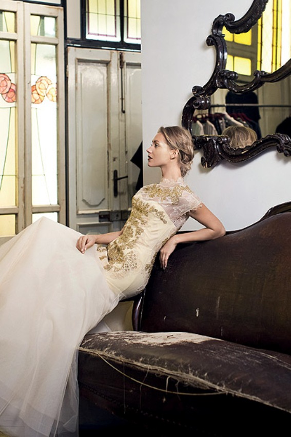 Кристина Асмус в платьях из коллекции итальянского дизайнера Антонио Марраса в фотосессии для российского журнала Hello!