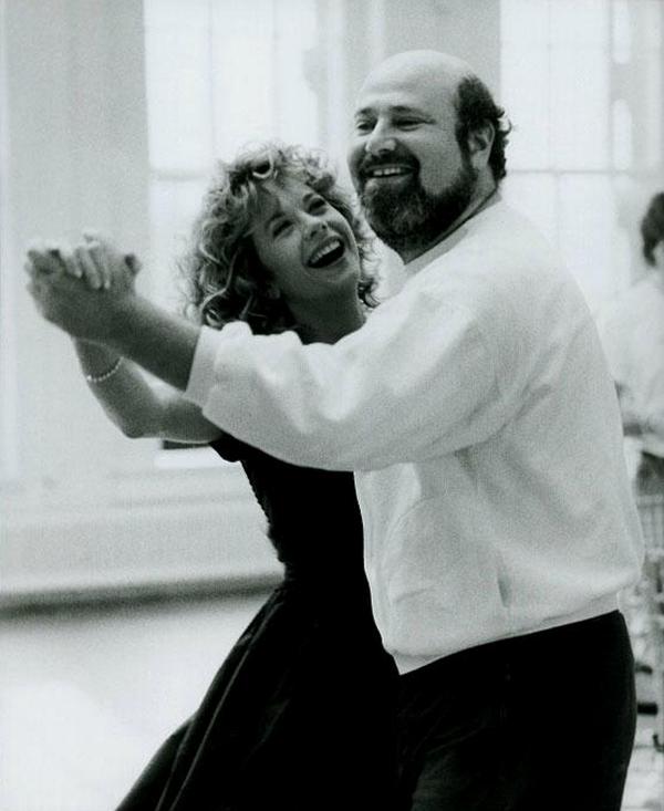 Мег Райан и режиссер Роб Райнер на съемках фильма "Когда Гарри встретил Салли", 1988 год