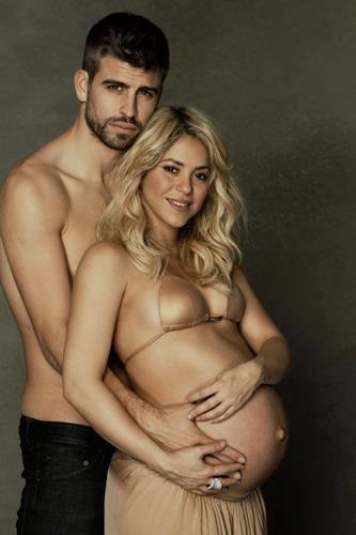 Беременная Шакира и Жерар Пике