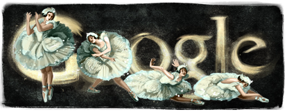 Анна Павлова на праздничном логотипе Google