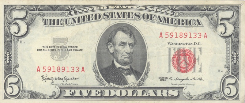 Портрет Авраама Линкольна на Долларах США