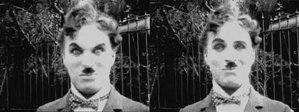 Чарли Чаплин на съемках фильма "Огни большого города", 1930 год