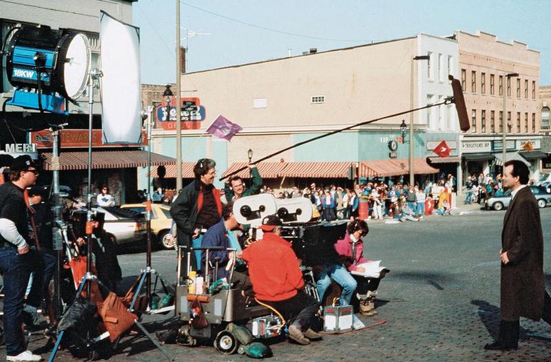 Билл Мюррей на съемках фильма "День сурка", 1992 год