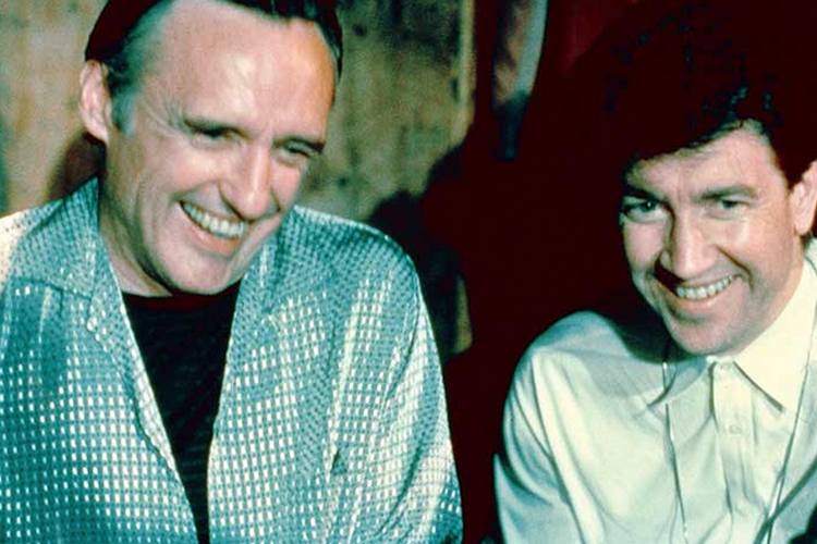 Деннис Хоппер и Дэвид Линч на съемках фильма "Синий бархат", 1986 год