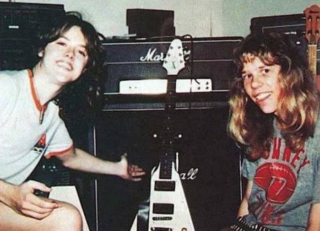 Ларс Ульрих и Джеймс Хетфилд из Metallica, 1981 год