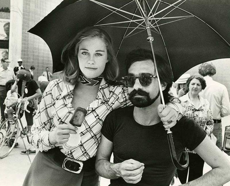 Сибилл Шепард и Мартин Скорсезе на сьемках фильма "Таксист", 1975 год