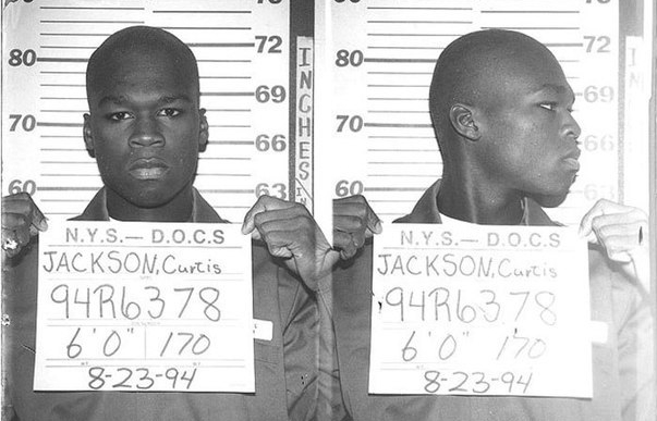 50 Cent, 1994 год. Тогда 19-летний бандит, осужденный за торговлю наркотиками.