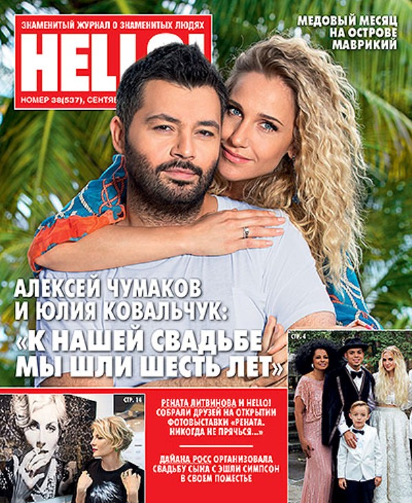 Алексей Чумаков и Юлия Ковальчук для журнала Hello!, сентябрь 2014