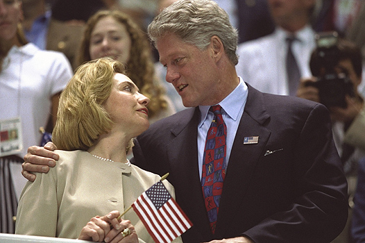 Билл Клинтон и его жена Хиллари