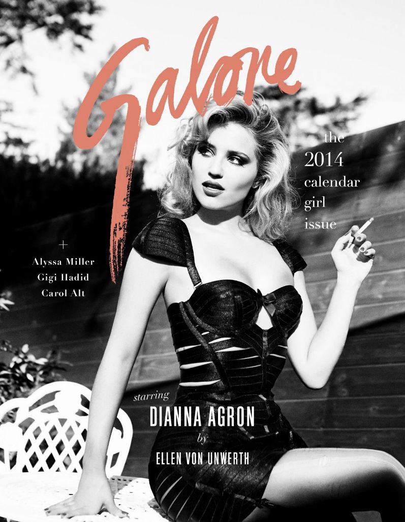 Диана Агрон в чувственной фотосессии для GALORE Magazine, декабрь 2013