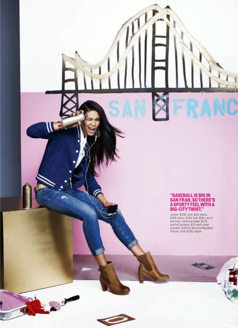 Шанель Иман для Cosmopolitan US, март 2014