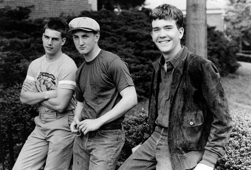 Том Круз, Шон Пенн и Тимоти Хаттон на съемках фильма "Отбой", 1981 год