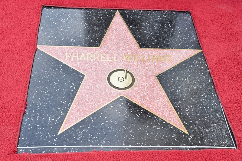 Звезда Фаррелла Уильямса на Аллее славы в Голливуде