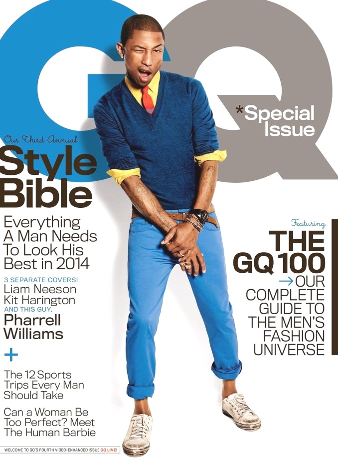 Фаррелл Уильямс в фотосессии Паолы Кадаки для журнала GQ, апрель 2014