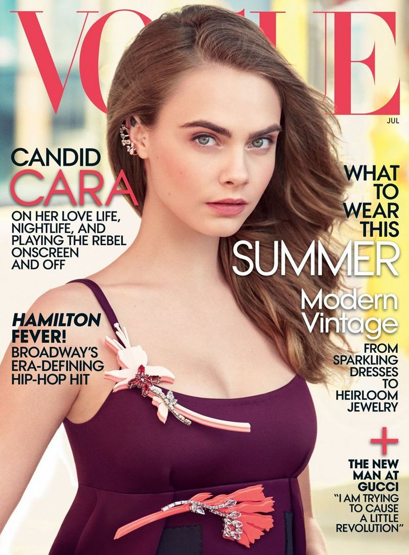 Кара Делевинь для Vogue, июль 2015