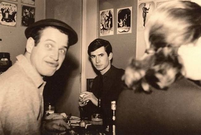 Пол Ньюман и Энтони Перкинс в Париже, 1961 год