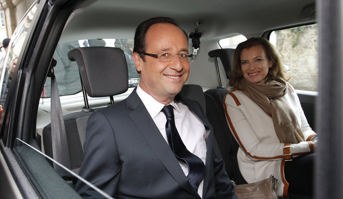 Франсуа Олланд и Валери Триервейлер