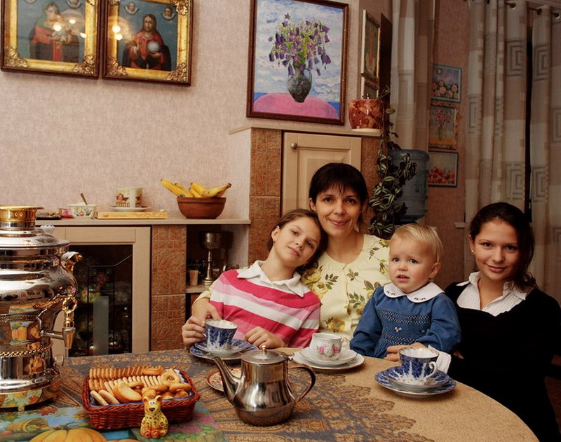 Ольга Богомолец с дочерьми