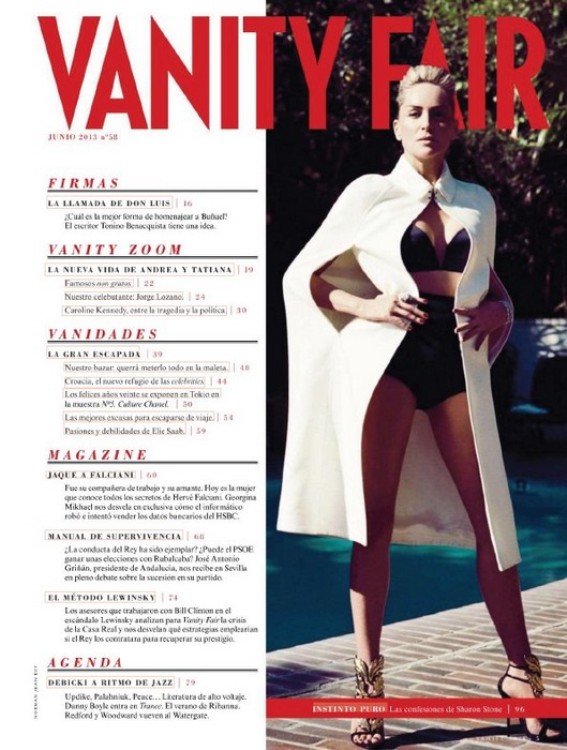 Шэрон Стоун для июньского выпуска Vanity Fair Spain