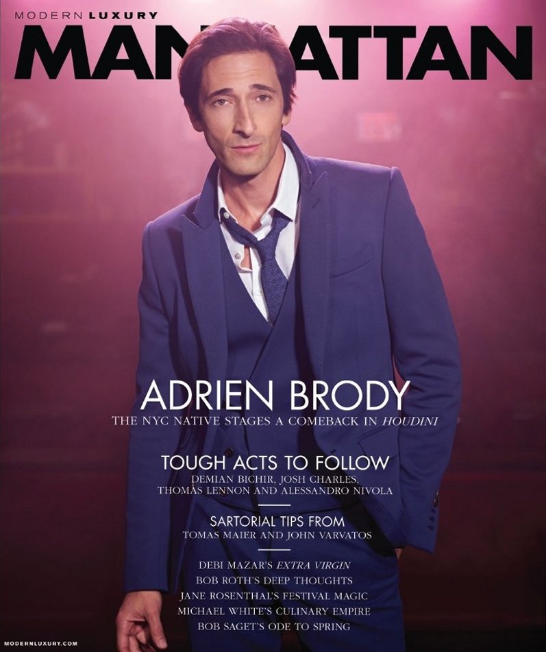 Эдриен Броуди для Manhattan, апрель 2014