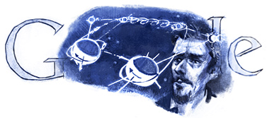 Юрий Кондратюк на праздничном логотипе Google