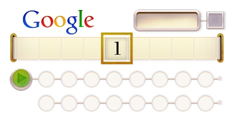 Алан Тьюринг на праздничном логотипе Google