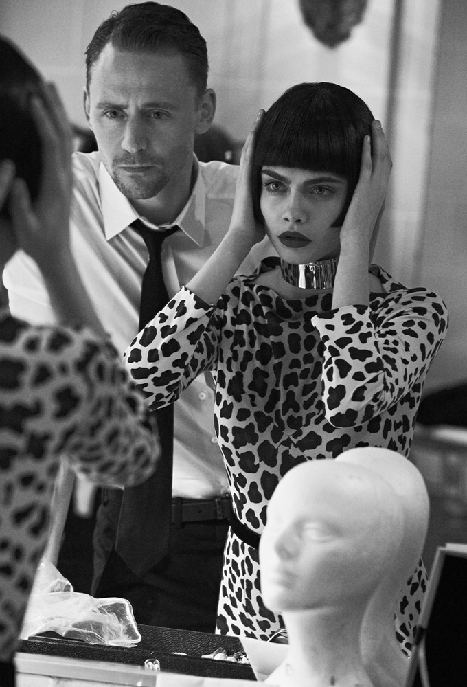 Кара Делевинь и Том Хиддлстон в Vogue US