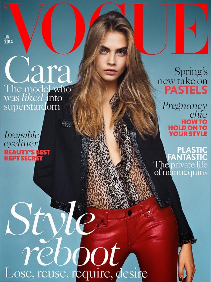 Кара Делевинь для Vogue UK, январь 2014