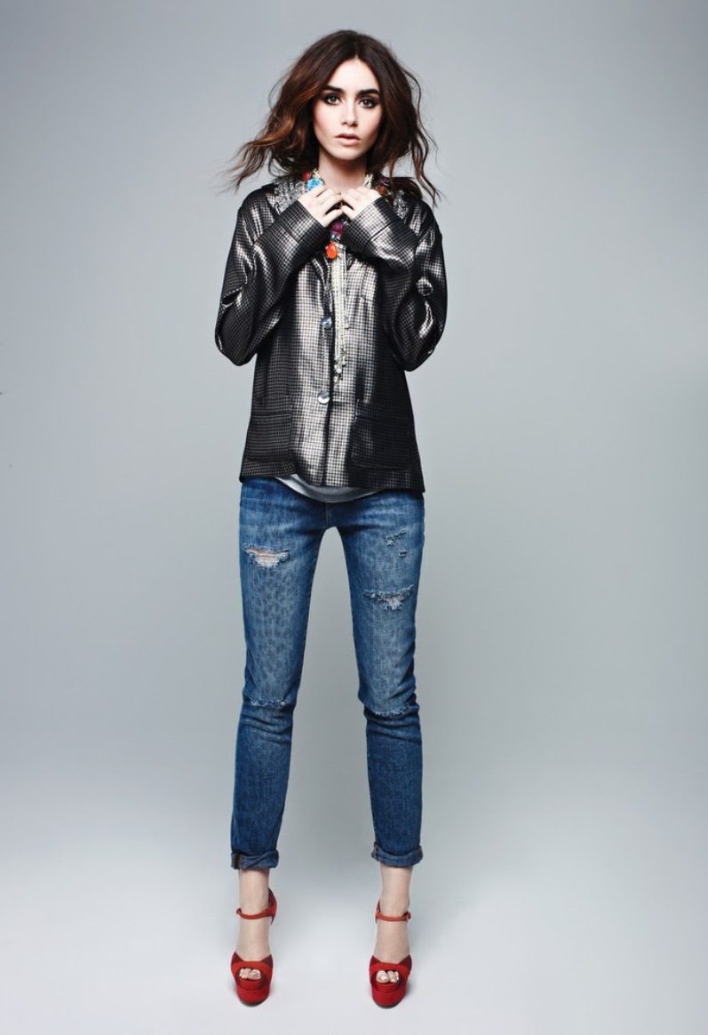 Лили Коллинз в фотосессии Макса Эбэдиана для журнала ELLE Canada, сентябрь 2013
