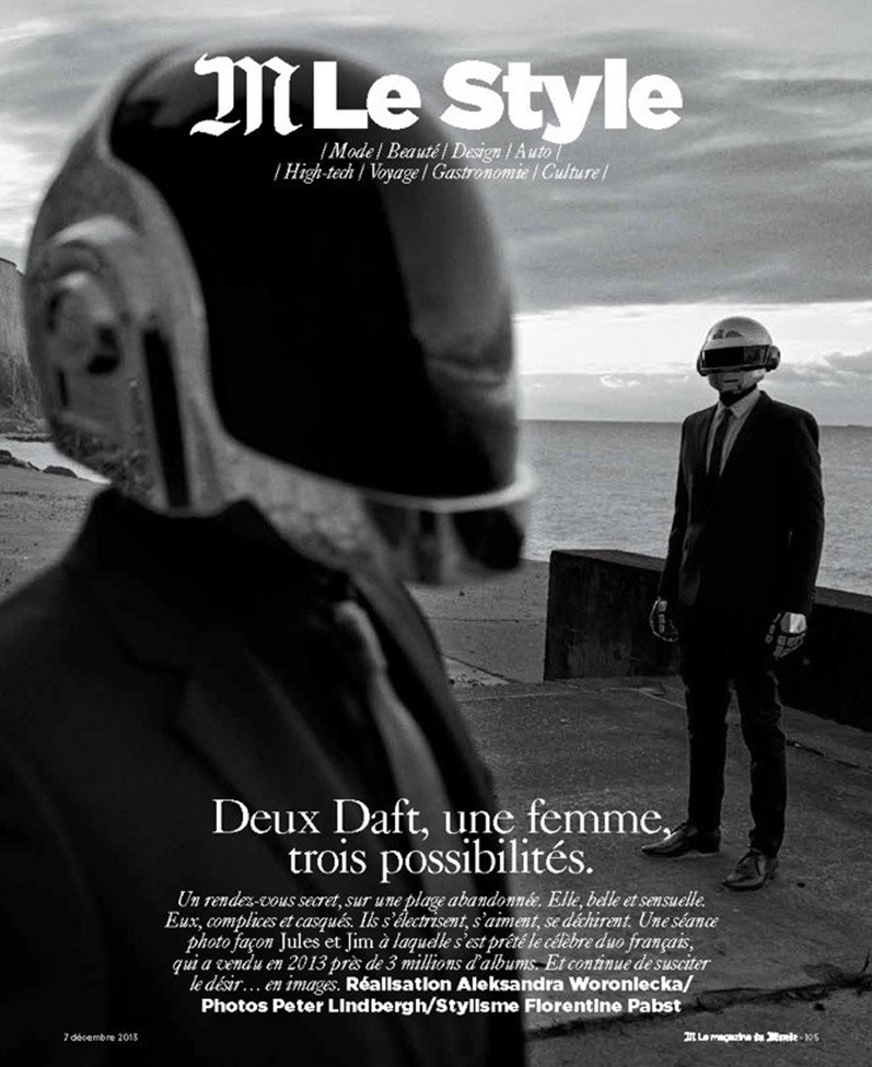 Саския Де Брау и Daft Punk в фотосессии для M Le Monde, декабрь 2013