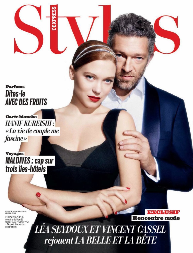 Леа Сейду и Венсан Кассель для L'Express Styles Magazine France, февраль 2014
